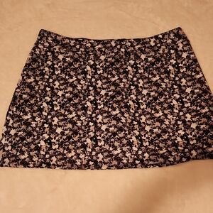 Tranquility by Colorado Clothing Black and White Floral Mini Skirt Size XXL